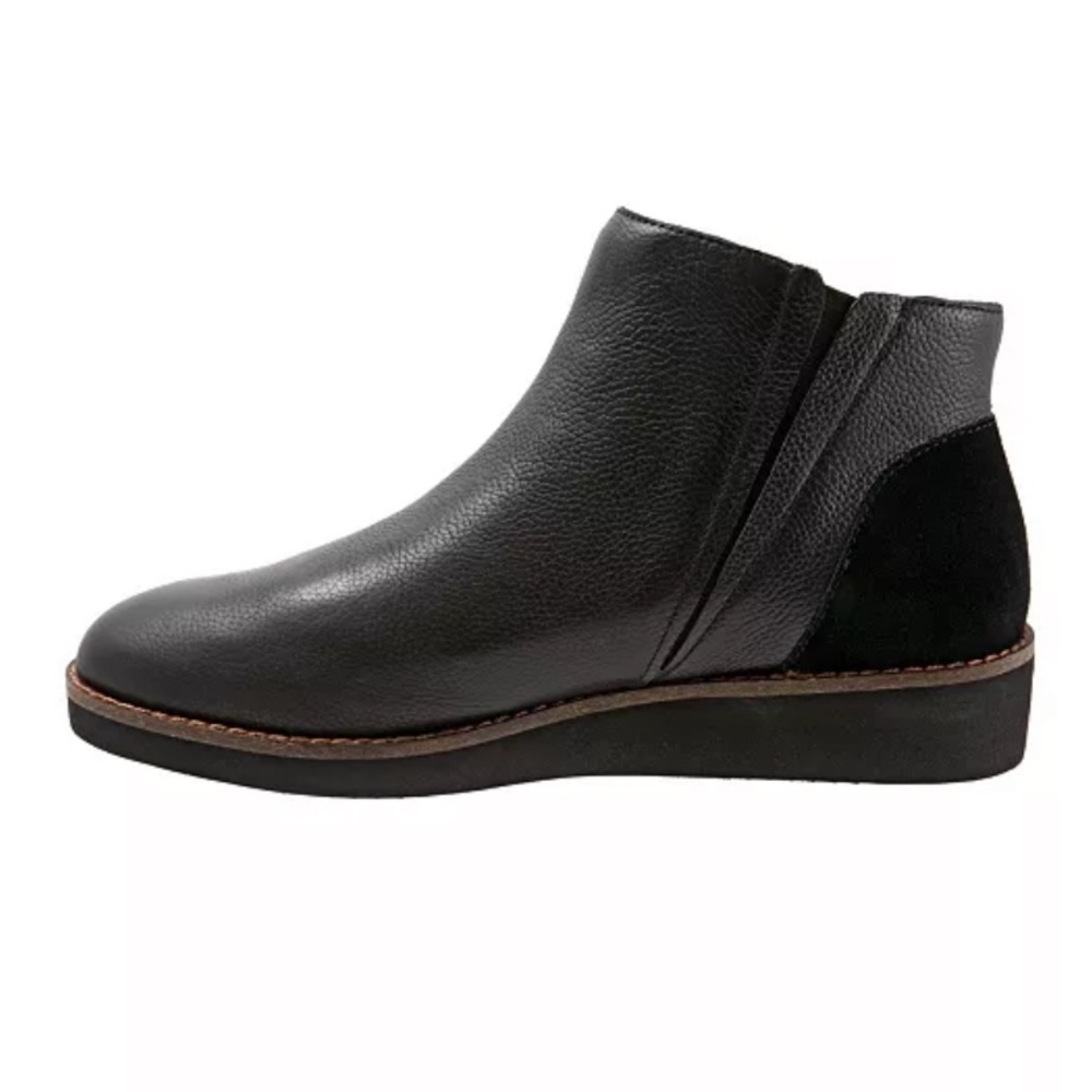 Softwalk Wesley Bootie 7.5 - Black Leather/Suede